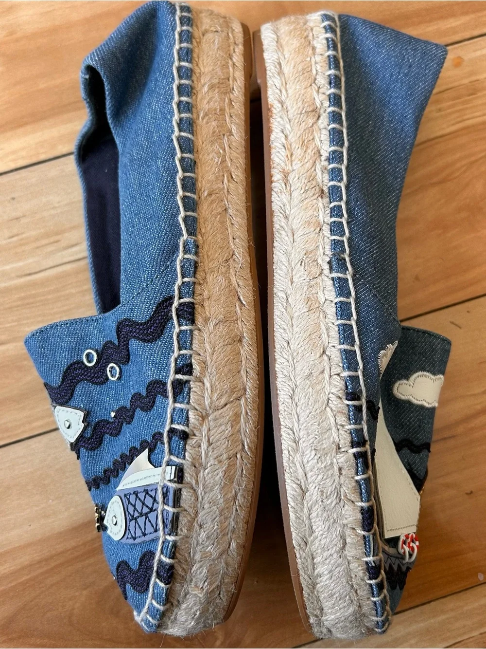 TORY BURCH Seaside Espadrille Shoes Sz 8 Womens